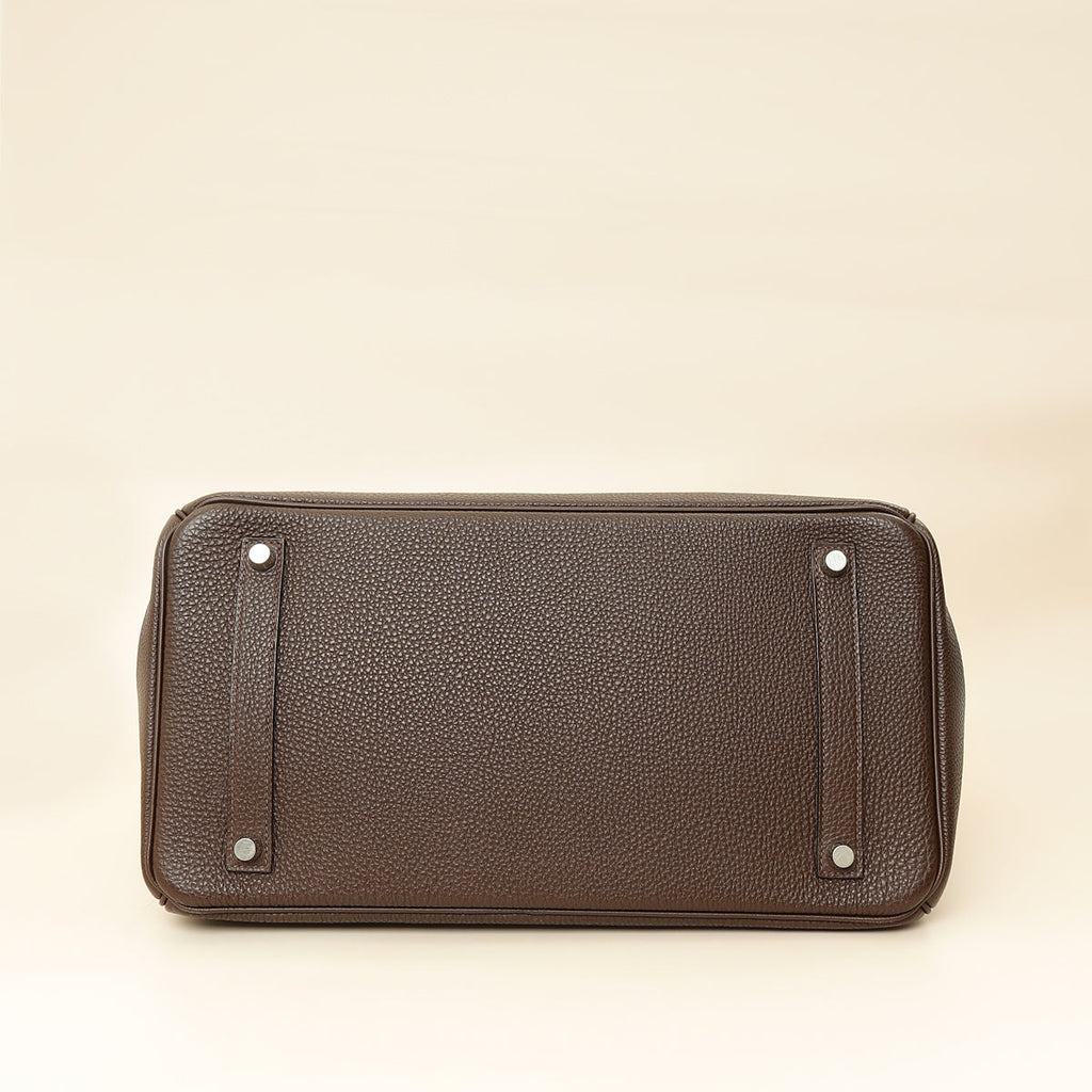 Hermes Chocolate Retourne Birkin 35 Bag