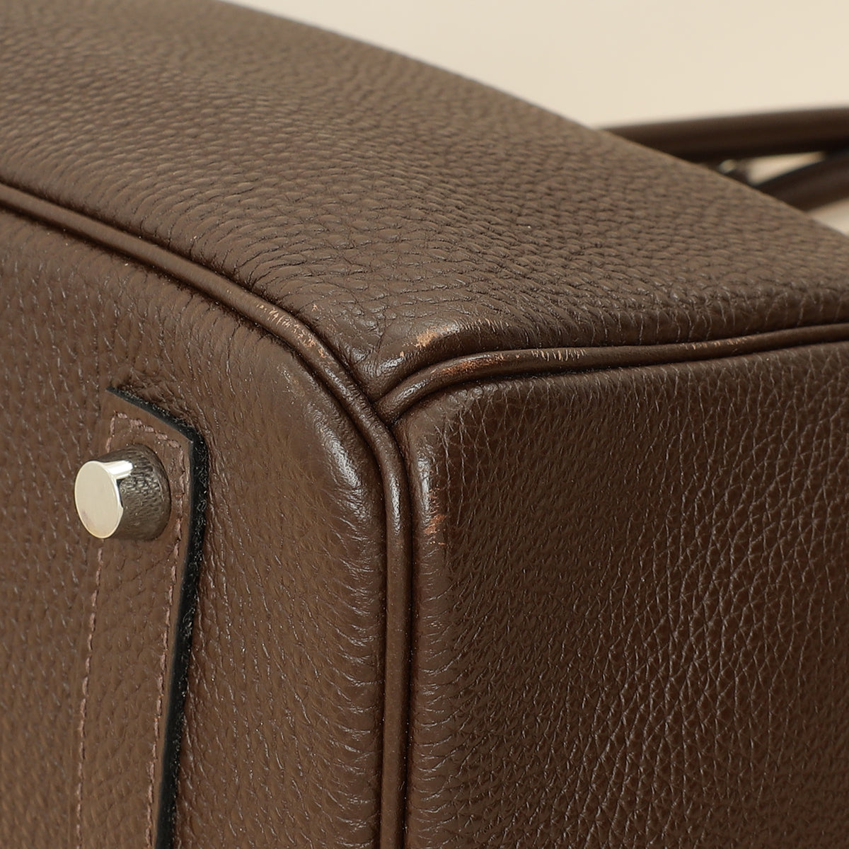 Hermes Chocolate Retourne Birkin 35 Bag
