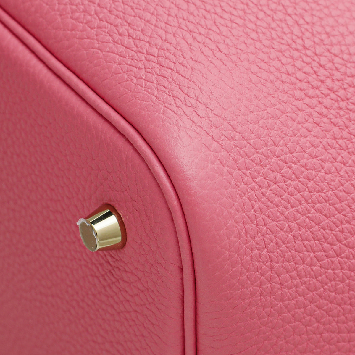 Hermes Rose Azalee Picotin 22 Crocodile Handle Bag