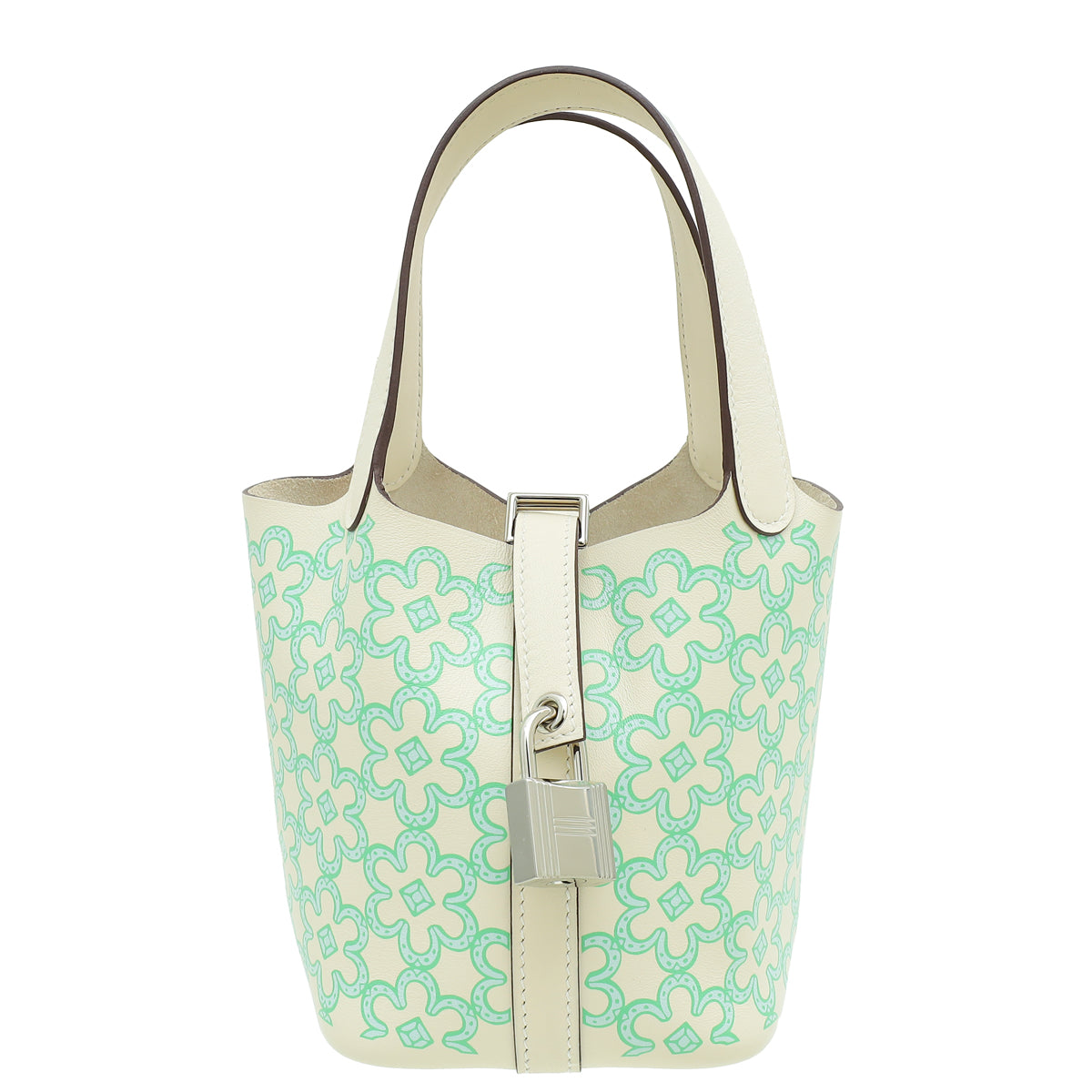 Hermes Tricolor Micro Picotin Lock 14 Lucky Daisy Print Bag