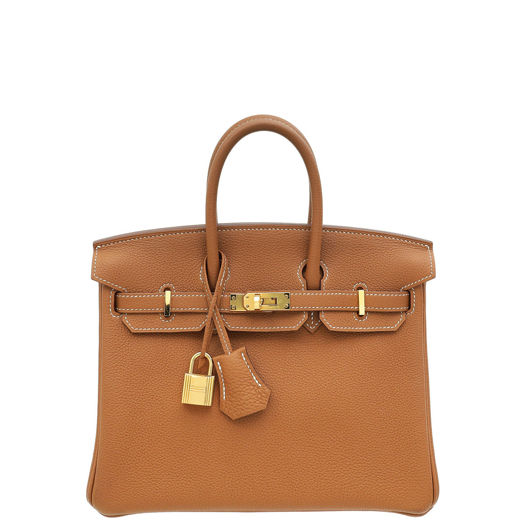 Hermes Gold Retourne Birkin 25 Bag