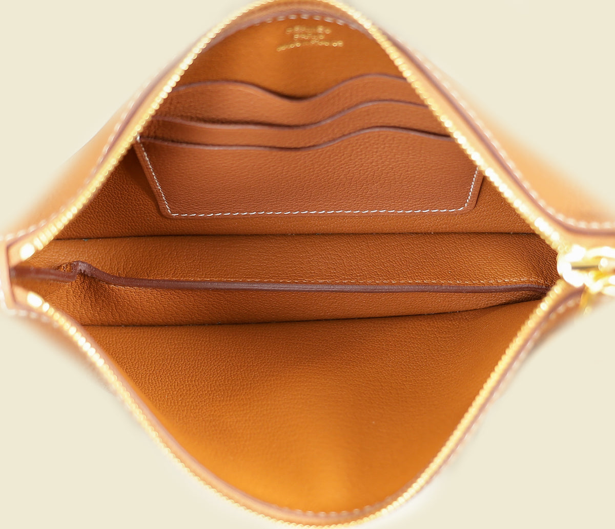 Hermes Gold Zipengo Chaine d'Ancre To Go Pouch