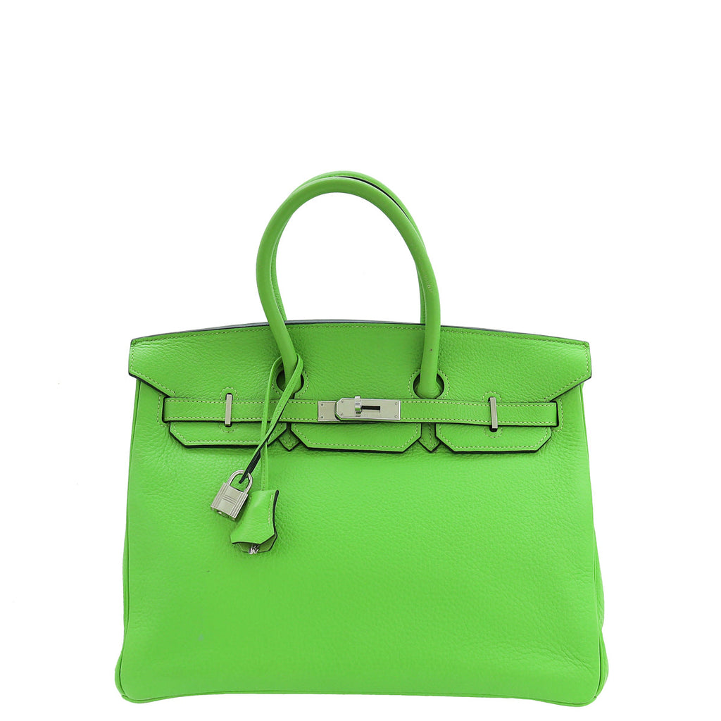Hermes Vert Cru Birkin 35 Bag