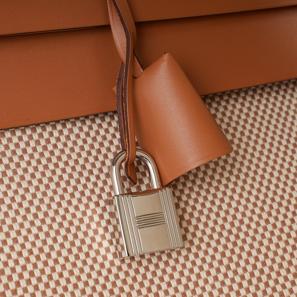 Hermes Natural Herbag Zip 50 Retourne Cabine Bag
