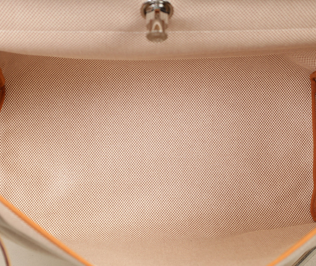 Hermes Natural Herbag Zip 50 Retourne Cabine Bag