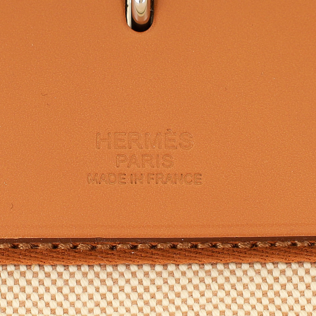 Hermes Natural Herbag Zip 50 Retourne Cabine Bag