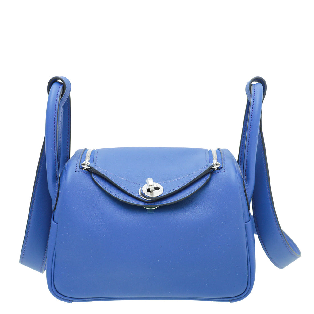 Hermes Royal Bleu Lindy 20 Mini Swift Bag