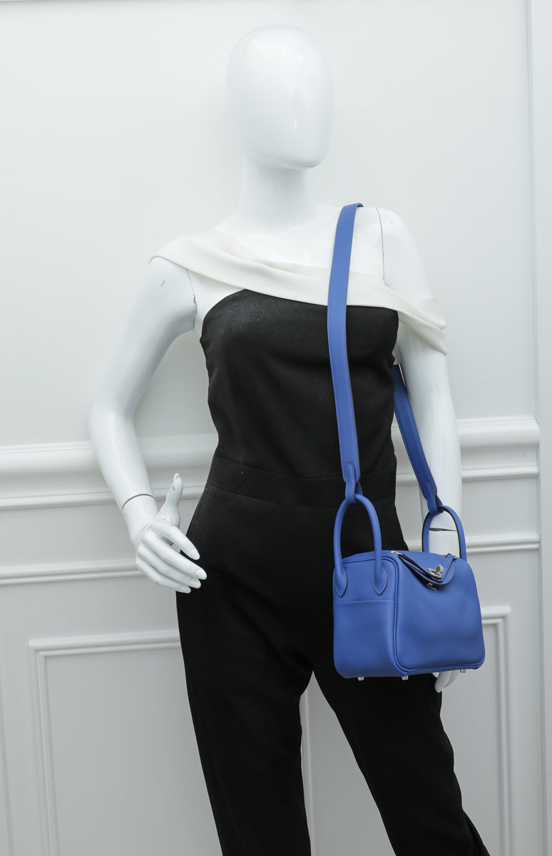 Hermes Royal Bleu Lindy 20 Mini Swift Bag