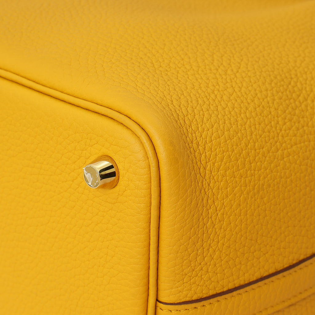 Hermes Jaune Ambre Picotin Lock 18 Bag