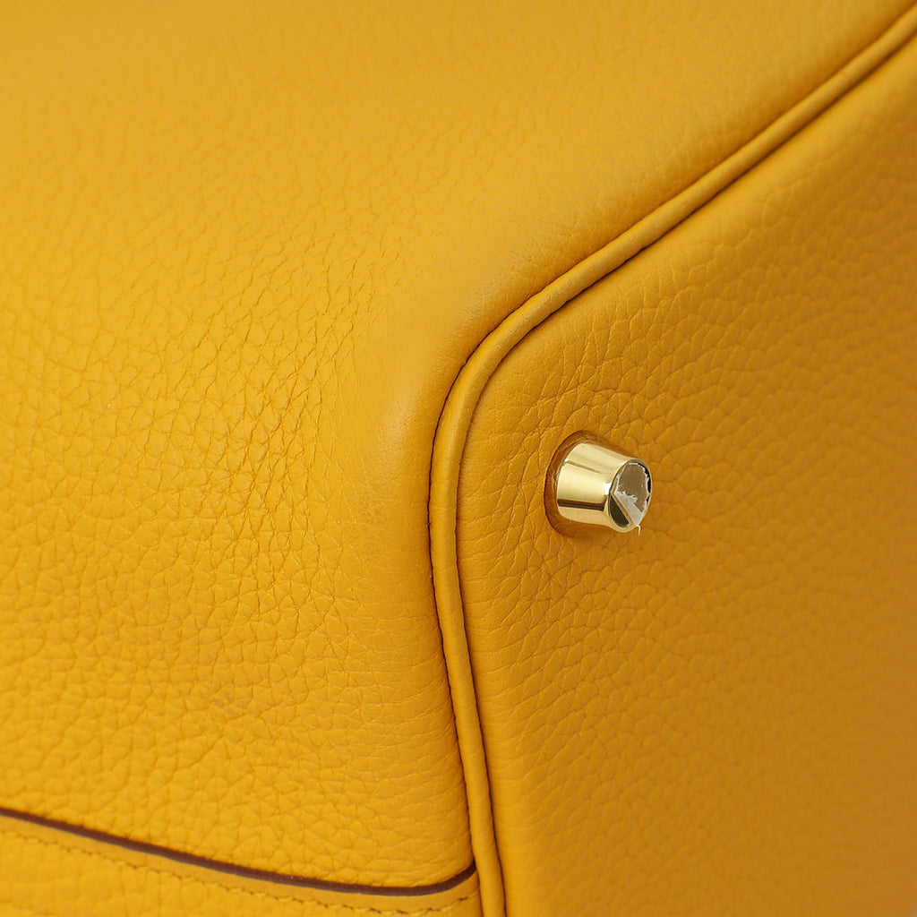 Hermes Jaune Ambre Picotin Lock 18 Bag