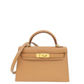 Hermes Quebracho Chevre Mini Kelly Sellier Bag