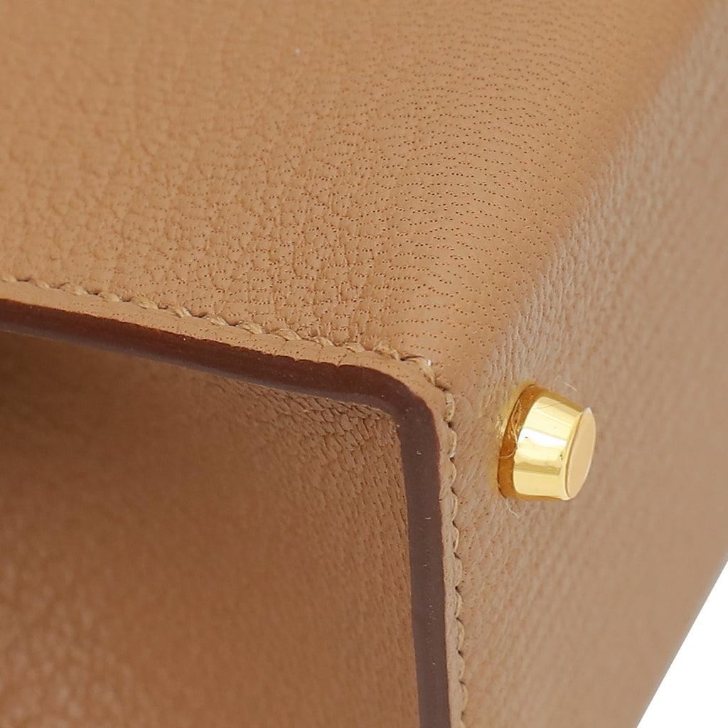 Hermes Quebracho Chevre Mini Kelly Sellier Bag