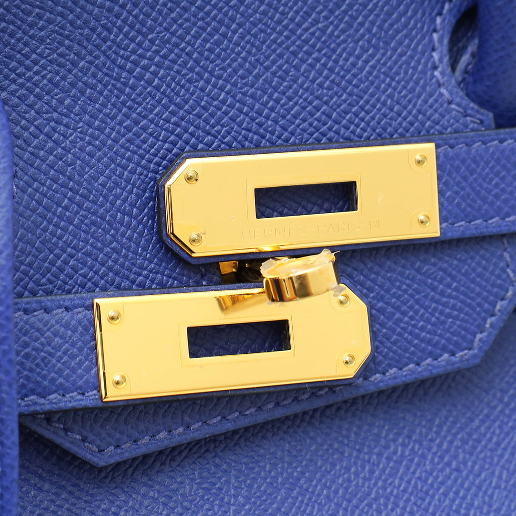 Hermes Bleu Electric Birkin 30 Bag