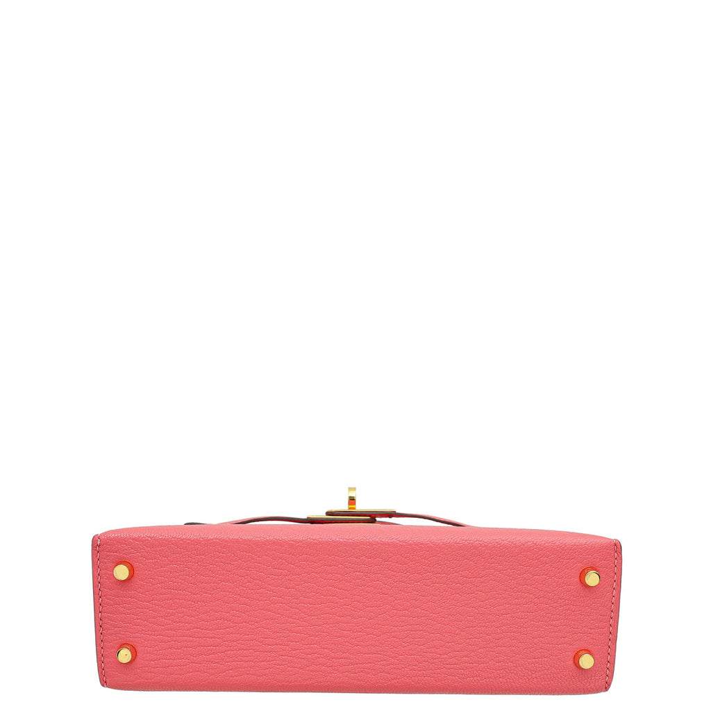 Hermes Rose Azalee Mini Kelly Bag