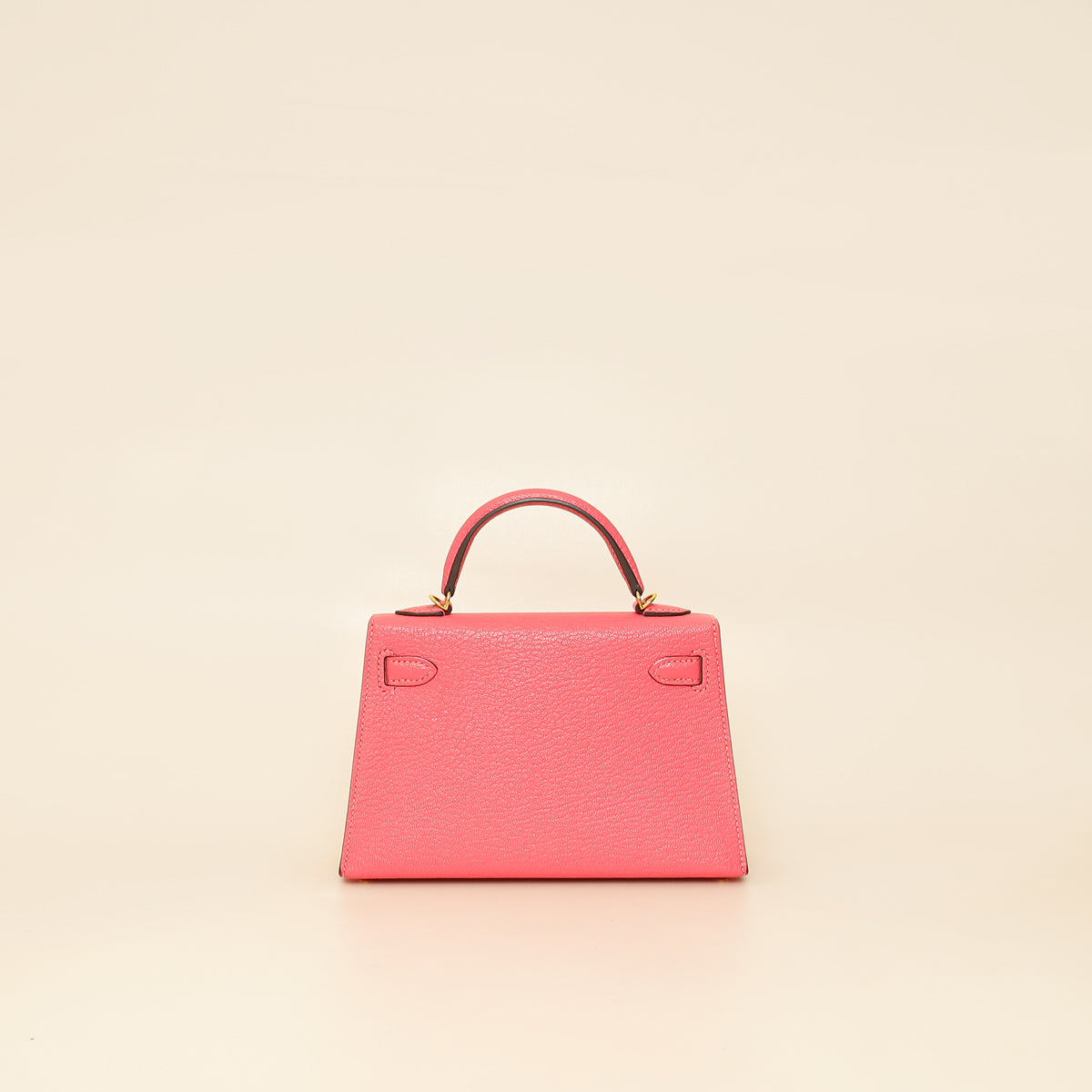 Hermes Rose Azalee Chevre Mysore Mini Kelly Sellier Bag