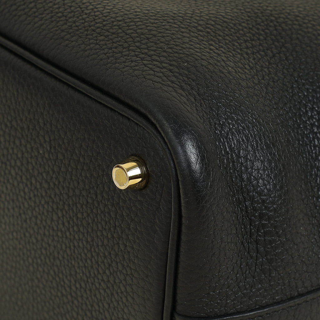 Hermes Noir Picotin Lock 18 Touch Bag
