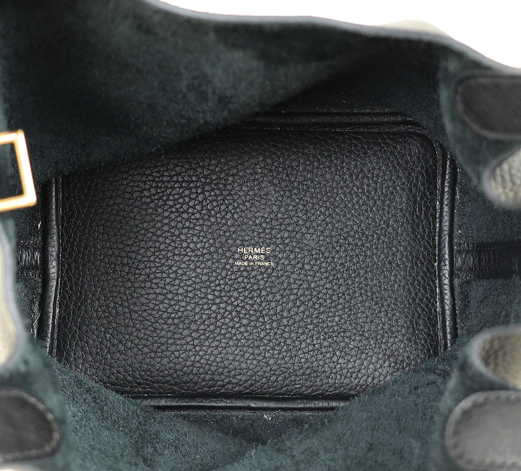 Hermes Noir Picotin Lock 18 Touch Bag