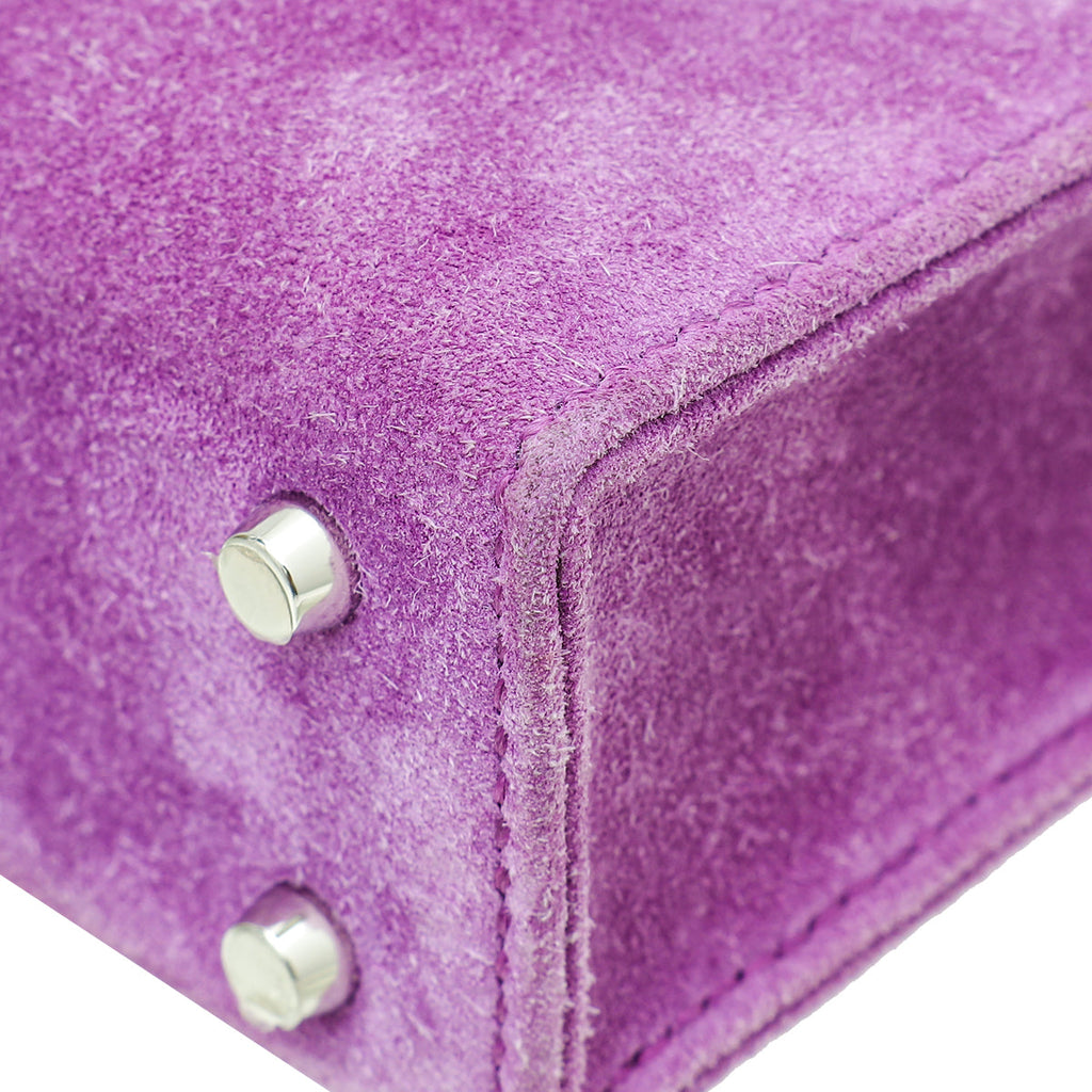 Hermes Rose Pourpre Veau Doblis Verrou Mini Bag