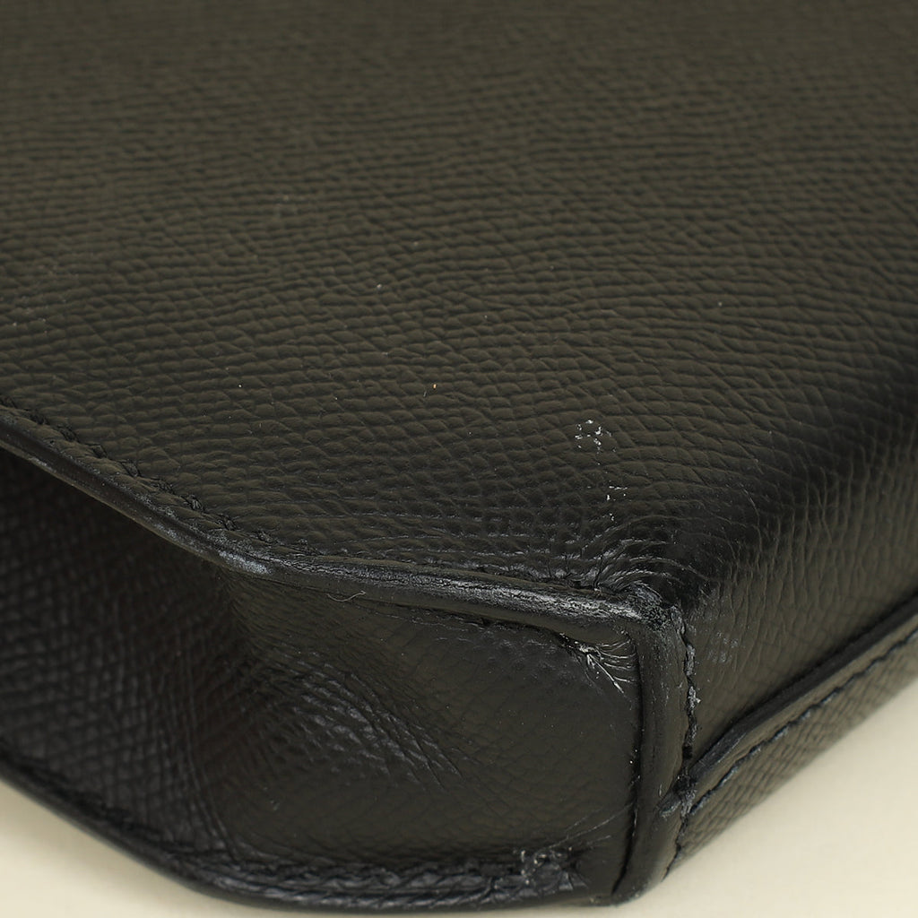 Hermes Noir Kelly Depeches 25 Bag