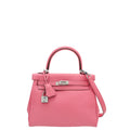 Hermes Rose Azalee Evercolor Retourne Kelly 25 Bag