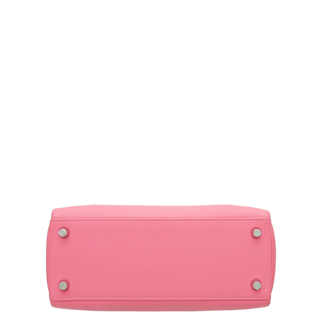 Hermes Rose Azalee Evercolor Retourne Kelly 25 Bag