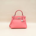 Hermes Rose Azalee Kelly 25 Retourne Bag