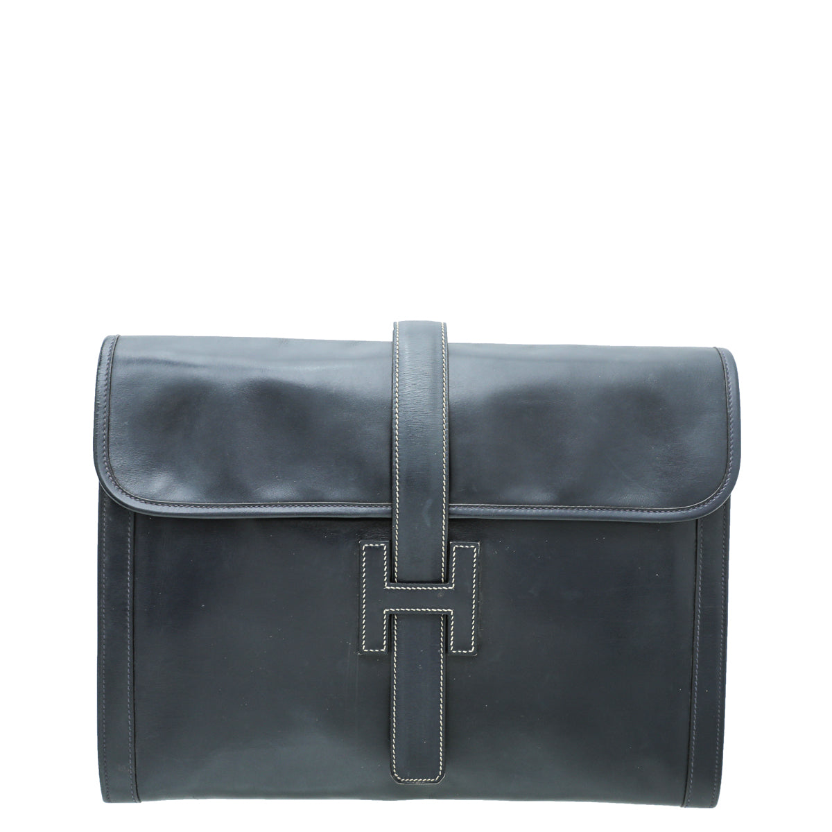 Hermes Bicolor Jige Elan 34 Box Clutch