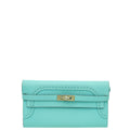 Hermes Bleu Atole Kelly Classic Ghillies Wallet