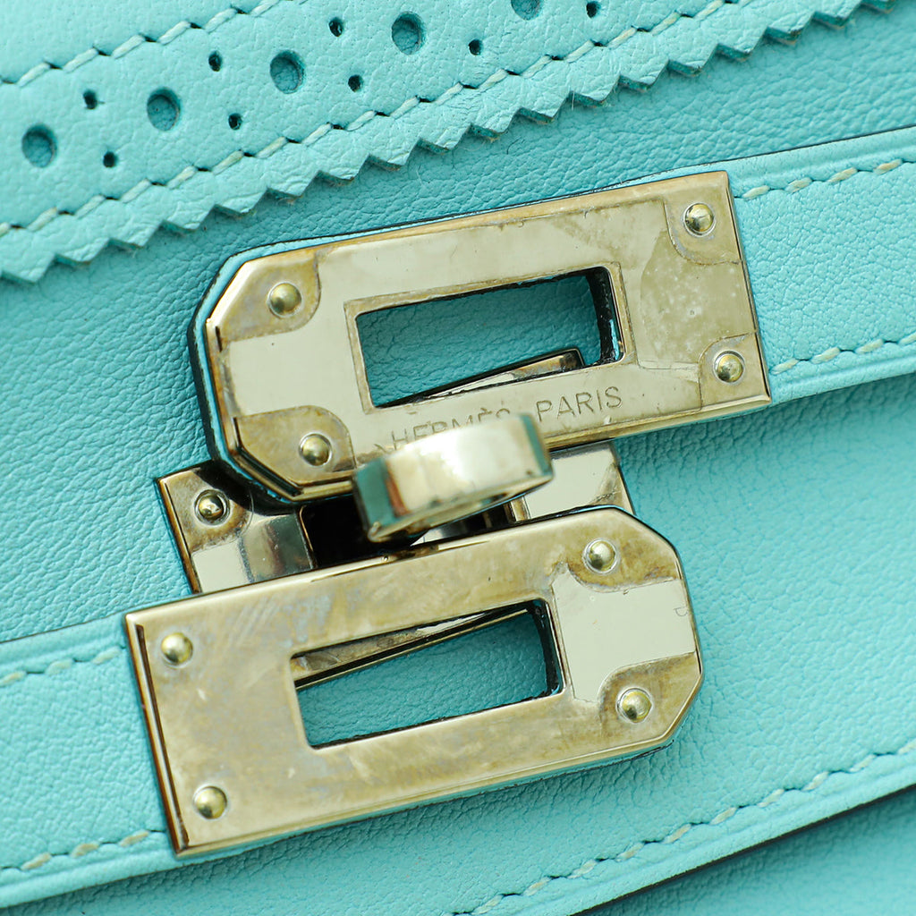 Hermes Bleu Atole Kelly Classic Ghillies Wallet