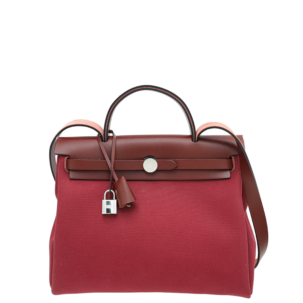 Hermes Rubis Bubblegum Retourne Verso Herbag 31 PM Bag