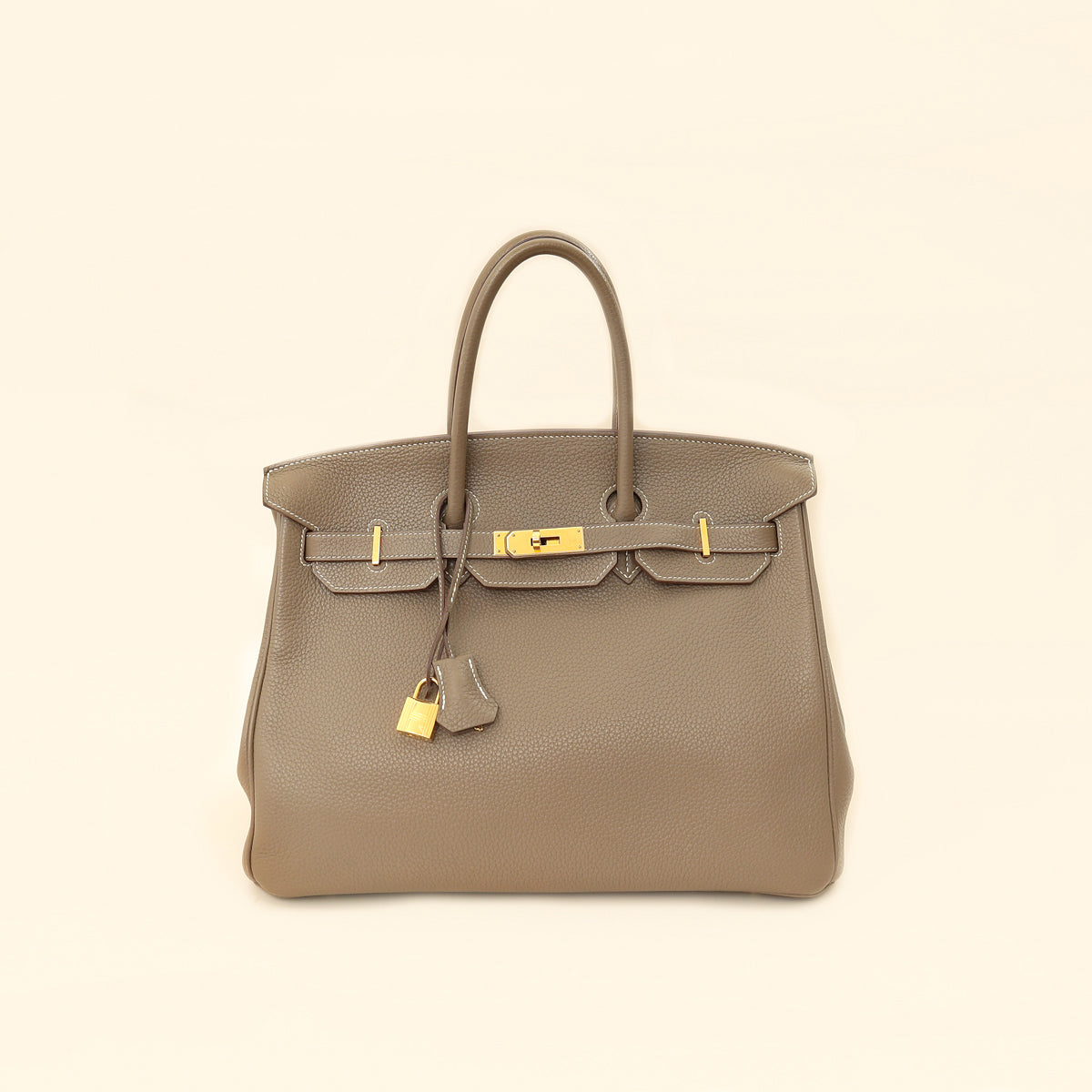 Hermes Etoupe Retourne Birkin 35 Bag