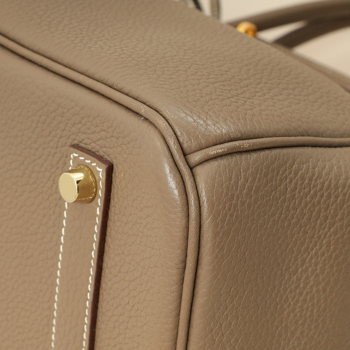 Hermes Etoupe Retourne Birkin 35 Bag