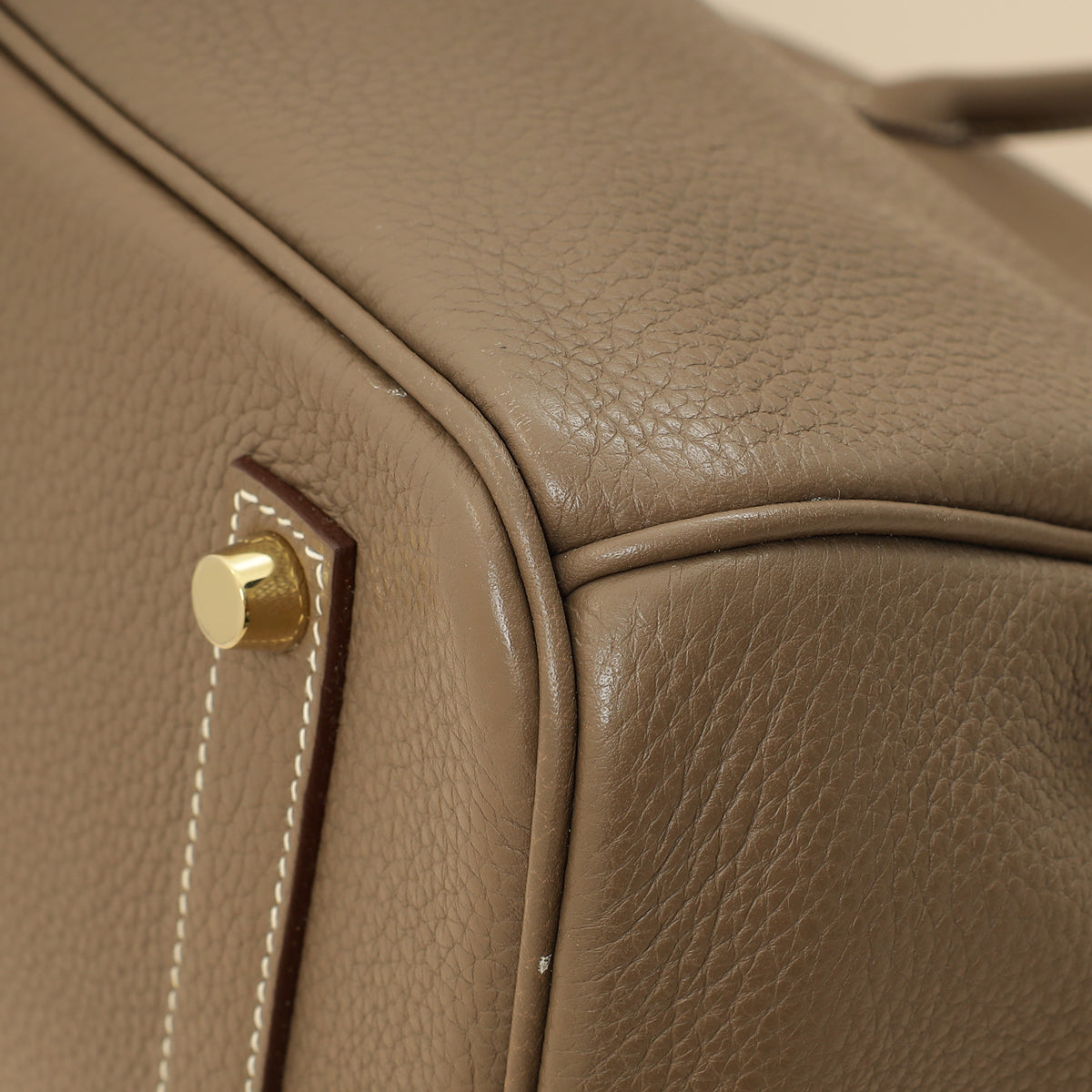 Hermes Etoupe Retourne Birkin 35 Bag