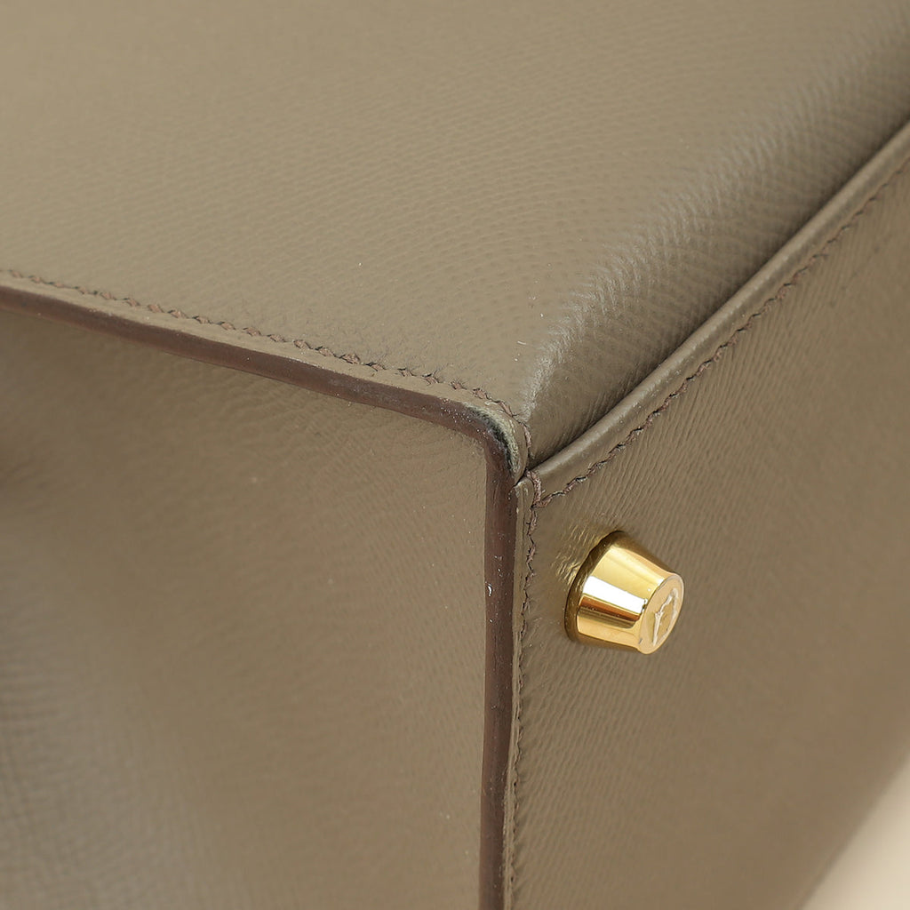 Hermes Gris Etain Sellier Kelly 28 Bag