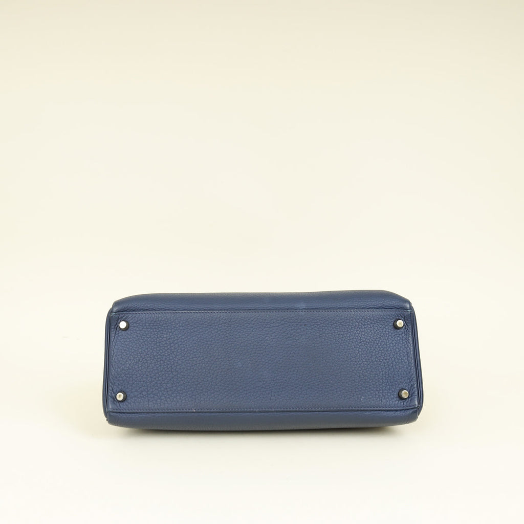 Hermes Bleu Indigo Retourne Kelly 35 Bag