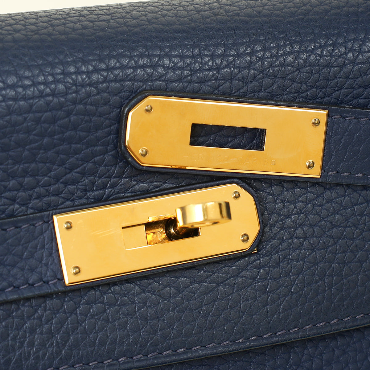 Hermes Bleu Indigo Retourne Kelly 35 Bag
