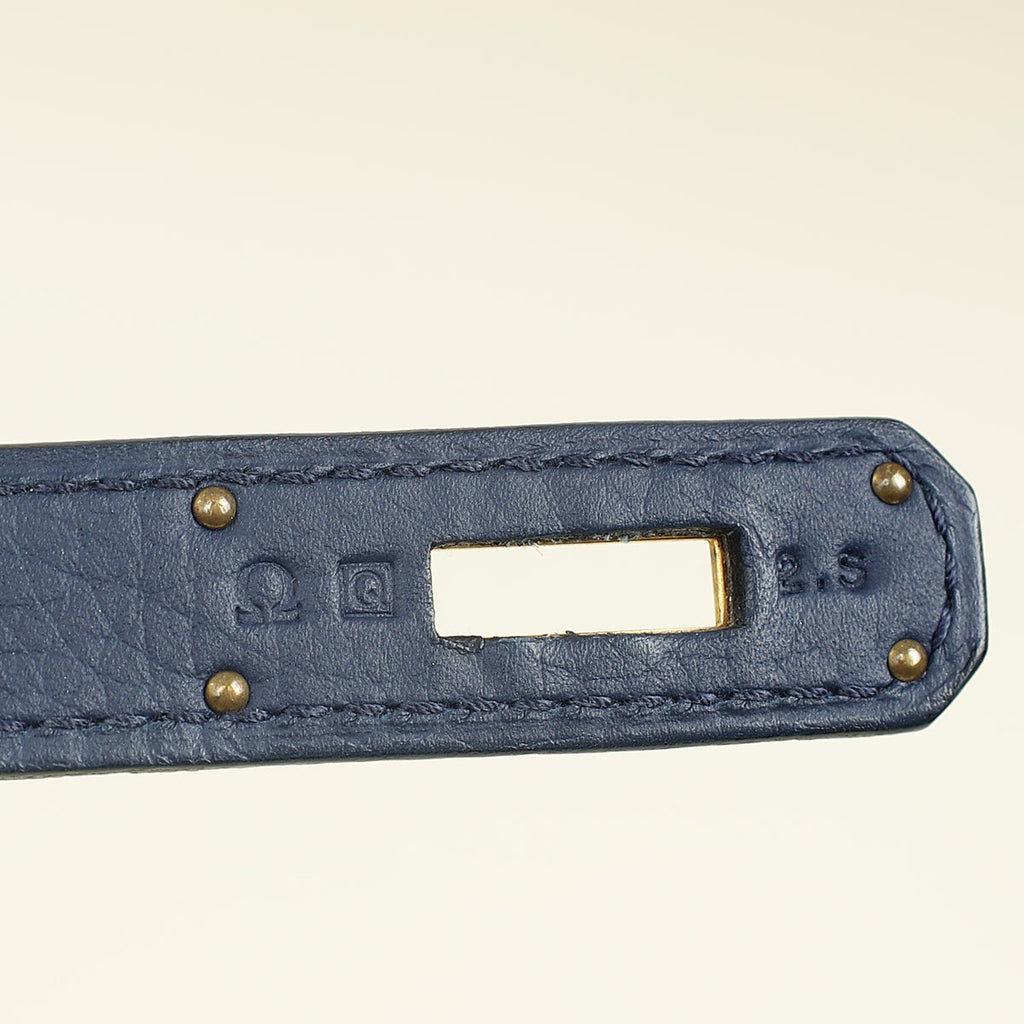 Hermes Bleu Indigo Retourne Kelly 35 Bag