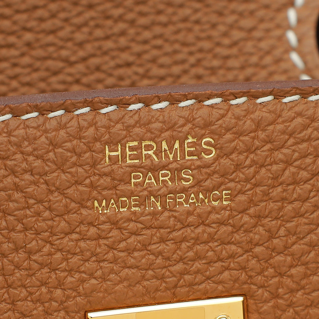 Hermes Gold Retourne Birkin 25 Bag