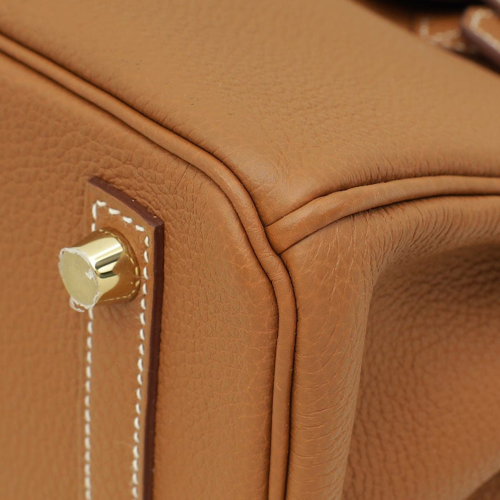 Hermes Gold Retourne Birkin 25 Bag