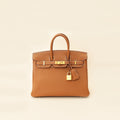 Hermes Gold Birkin 25 Retourne Bag