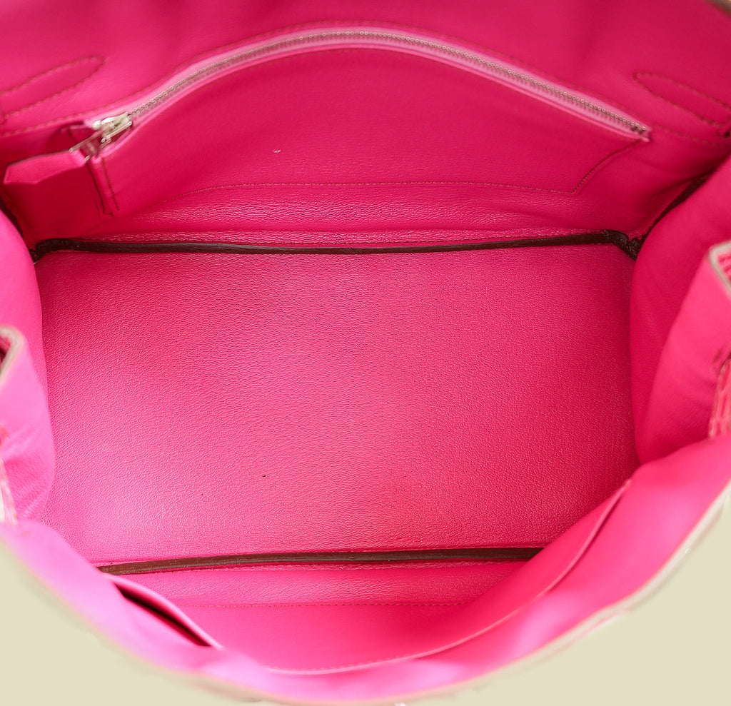 Hermes Fuchsia Porosus Crocodile Birkin Bag