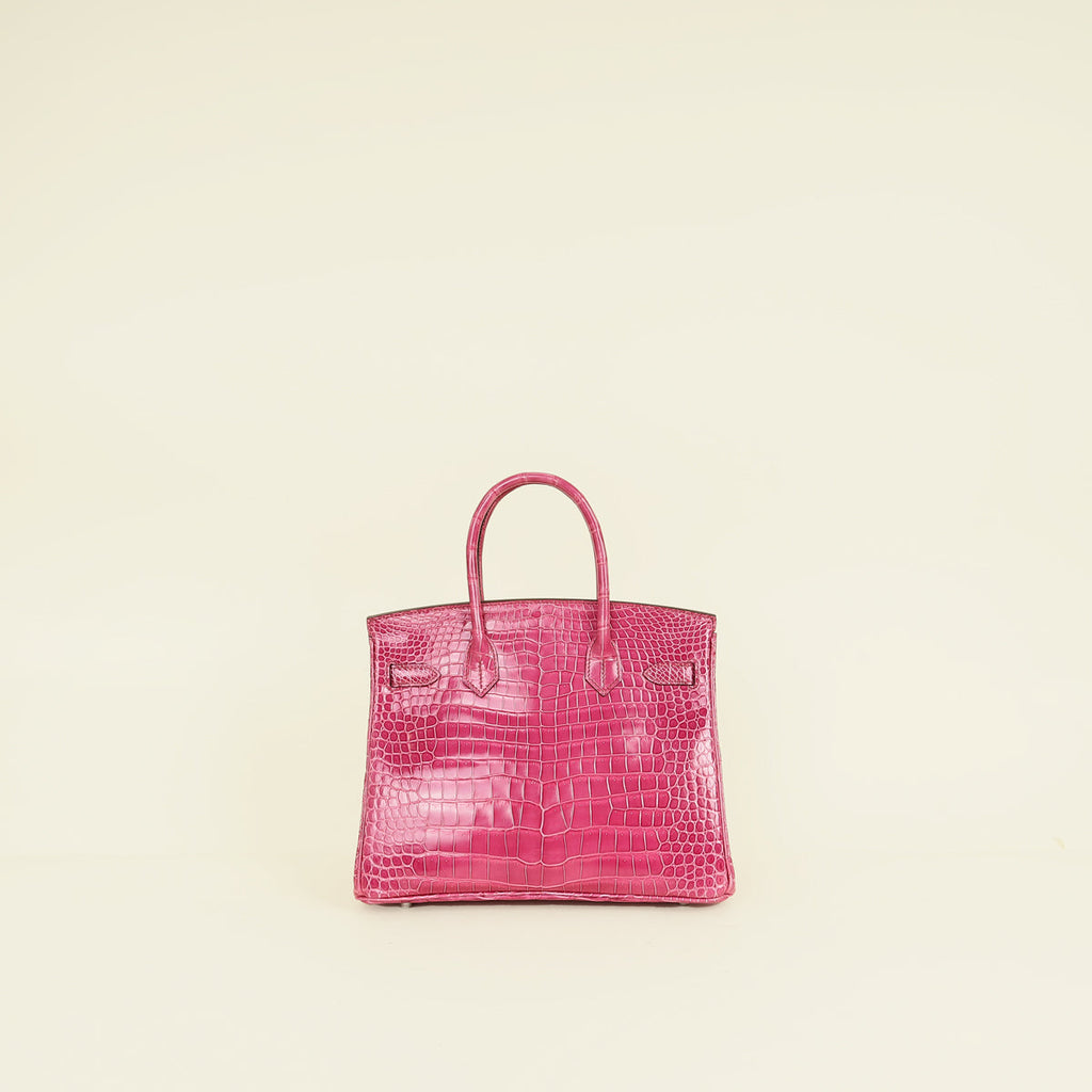 Hermes Fuchsia Porosus Crocodile Birkin Bag