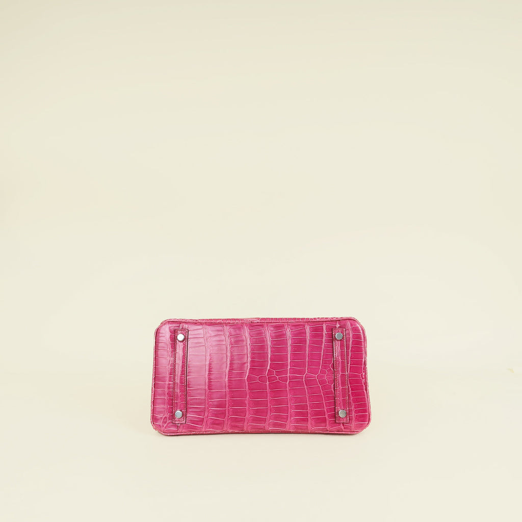 Hermes Fuchsia Porosus Crocodile Birkin Bag