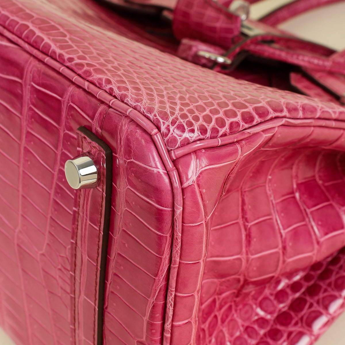 Hermes Fuchsia Porosus Crocodile Birkin Bag