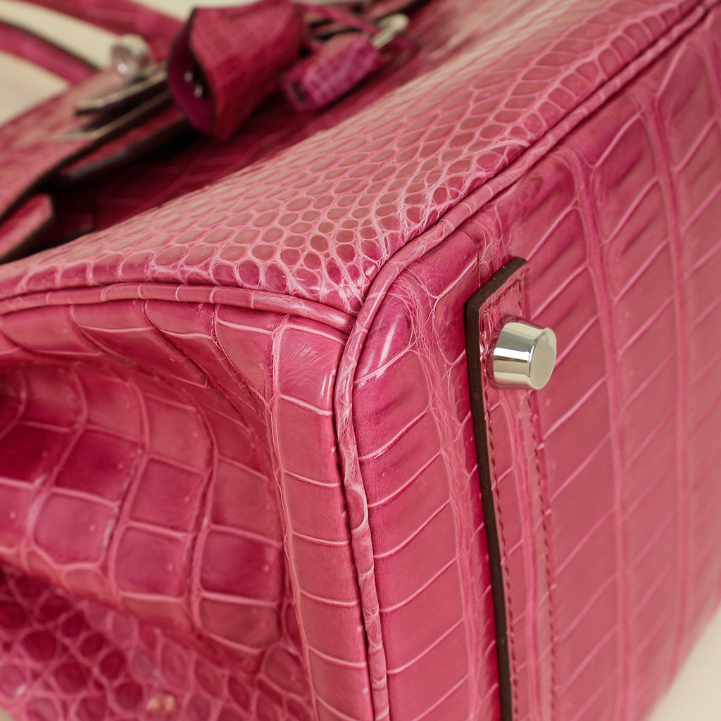 Hermes Fuchsia Porosus Crocodile Birkin Bag