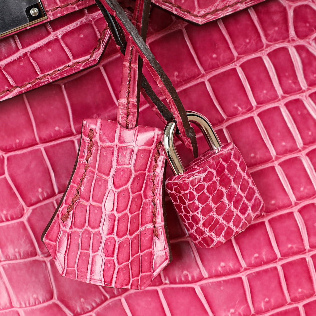 Hermes Fuchsia Porosus Crocodile Birkin Bag