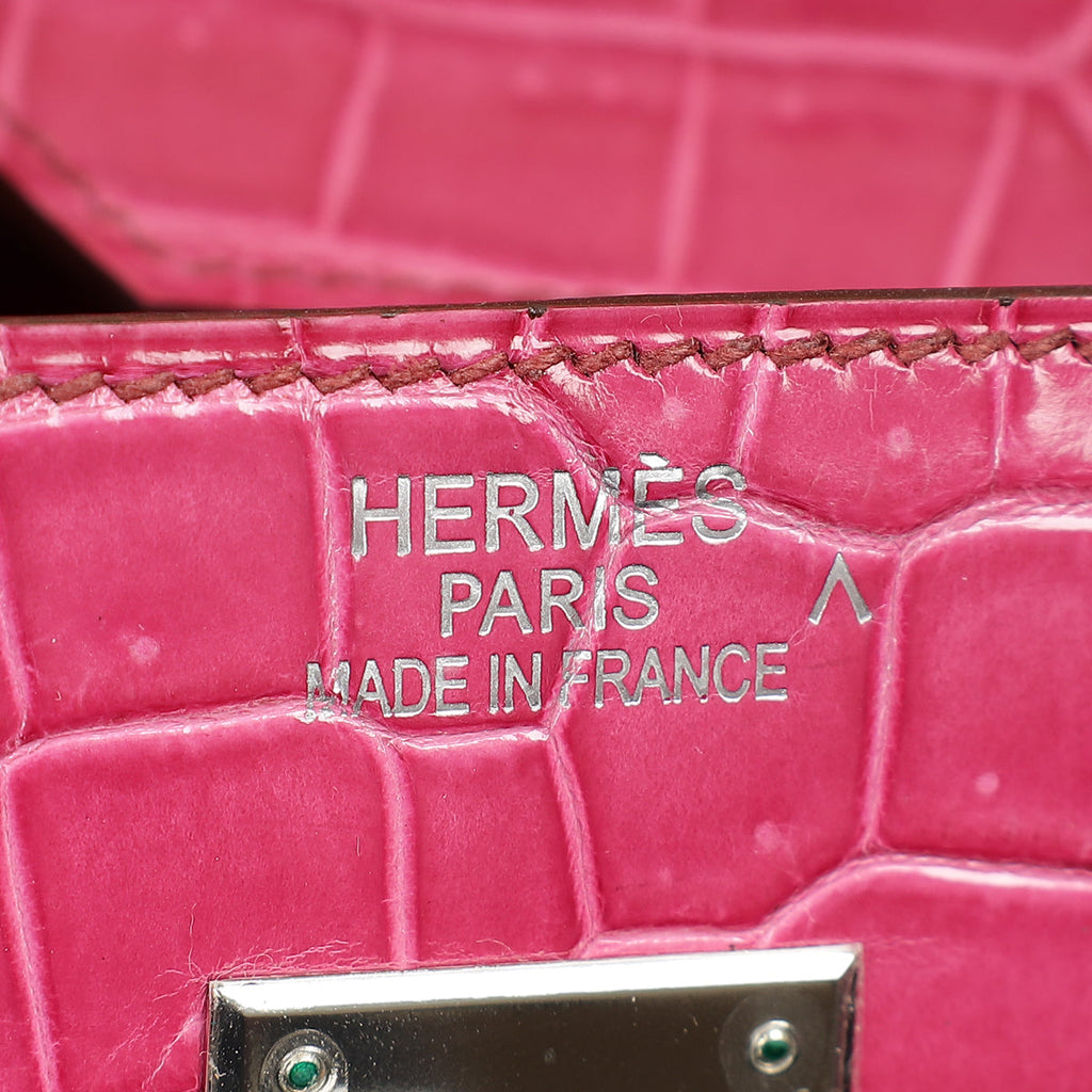 Hermes Shiny Porosus Crocodile Birkin 40
