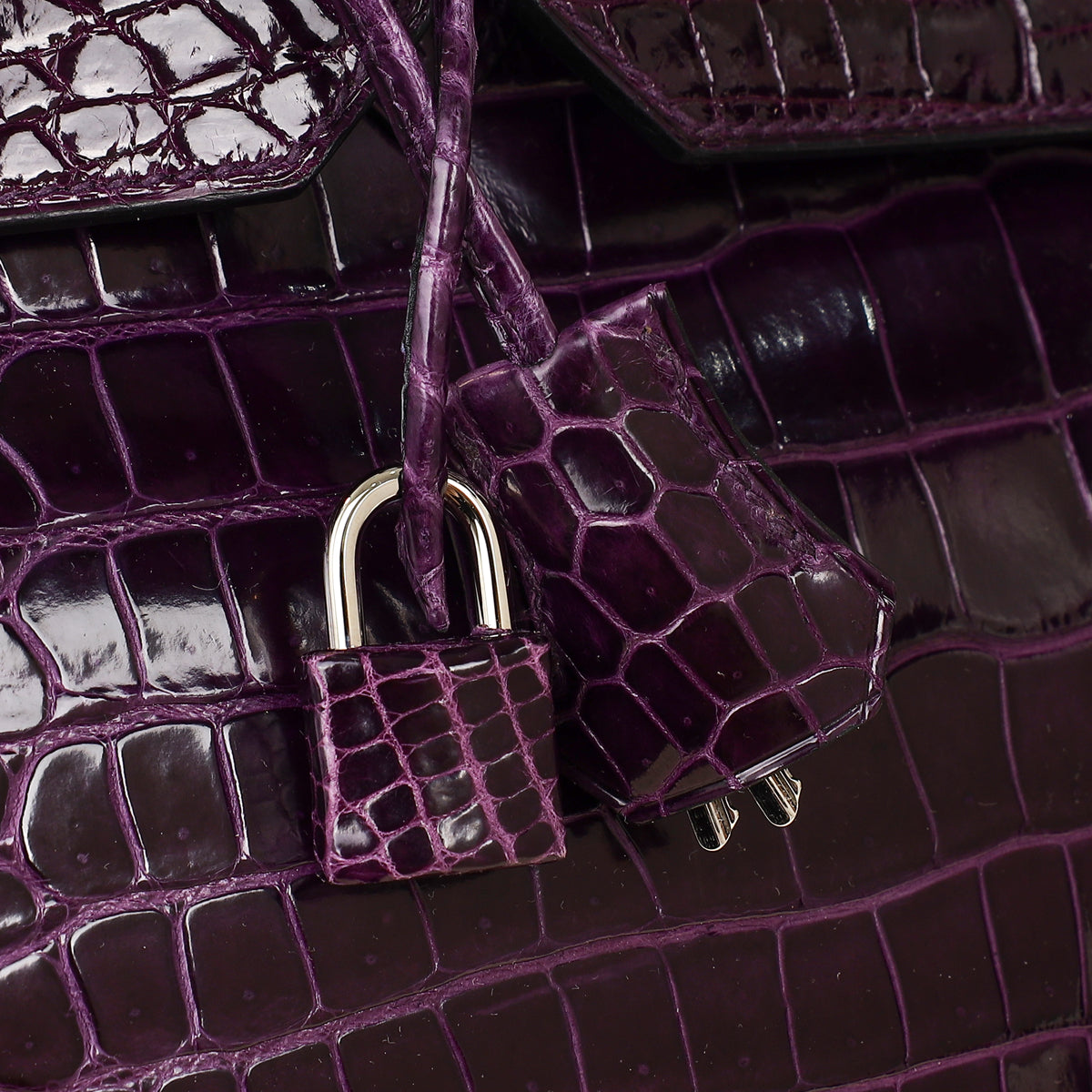 Hermes Shiny Porosus Crocodile Birkin 40