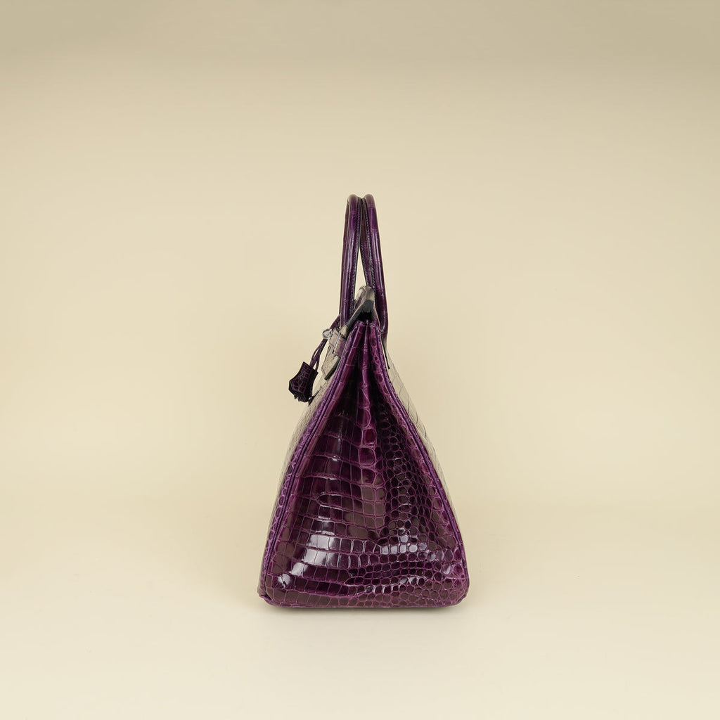 Hermes Shiny Porosus Crocodile Birkin 40