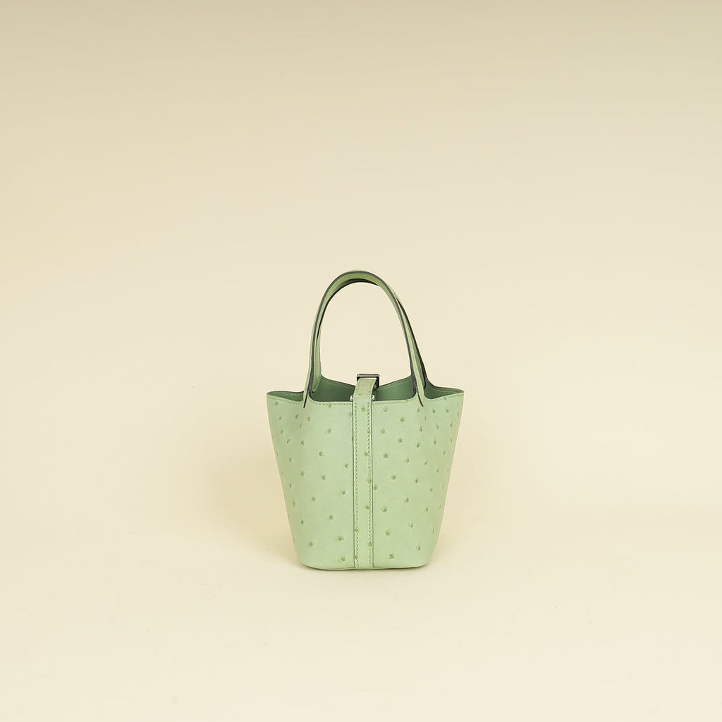 Hermes Ostrich Micro Picotin Lock 14 Bag